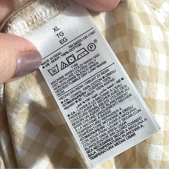 Old Navy Gingham Cotton-Poplin Cami Maxi Swing Dress XL - Picture 11 of 14